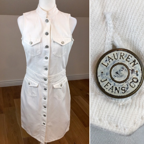 white denim midi dress